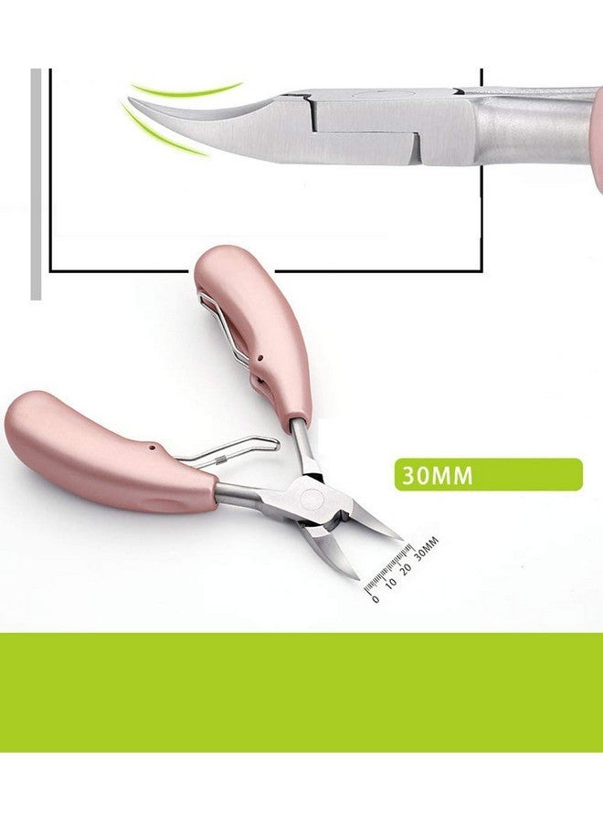 JISTL Nail Clippers For Ingrown/Thick Toenail Surgical Grade Stainless Steel Sharp Blades With Soft Ergonomic Handles For Easy Grip Best Nail Clipper & Pedicure Tool (Rose Gold) - Image 5