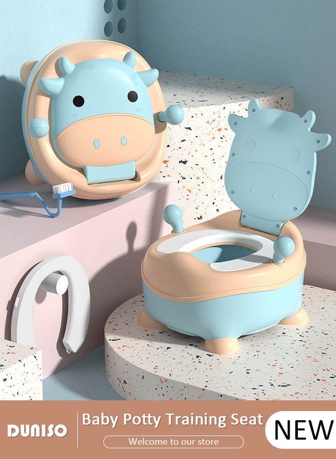 DUNISO Baby Potty Training Seat, Toilet Trainer ,Toddler Kids Potty Chair with High Back Support & Lid Removable Potty Pot, Baby toilet for Toddler Baby Kids Baby Potty Training Chair for Boys and Girls, Toddlers Potty Toilet Chair, Cute Potty Training Toilet with Lid for Kids,Comfortable Potty Seat - Image 1