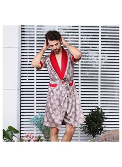 Loquat Printed Pyjama Robe Red  - Image 2