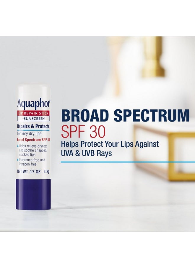 Aquaphor - Aquaphor Lip Repair Stick with Sunscreen, Lip Protectant, Soothes Dry Chapped Lips, 0.17 Oz Stick, 2 Count (Pack of 2) - Image 1