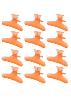 Ondder Ondder Hair Clips for Styling  Orange Butterfly Claws Clamps Pro Salon Clips for Cutting Coloring and Hair Accessories for Women Girls 