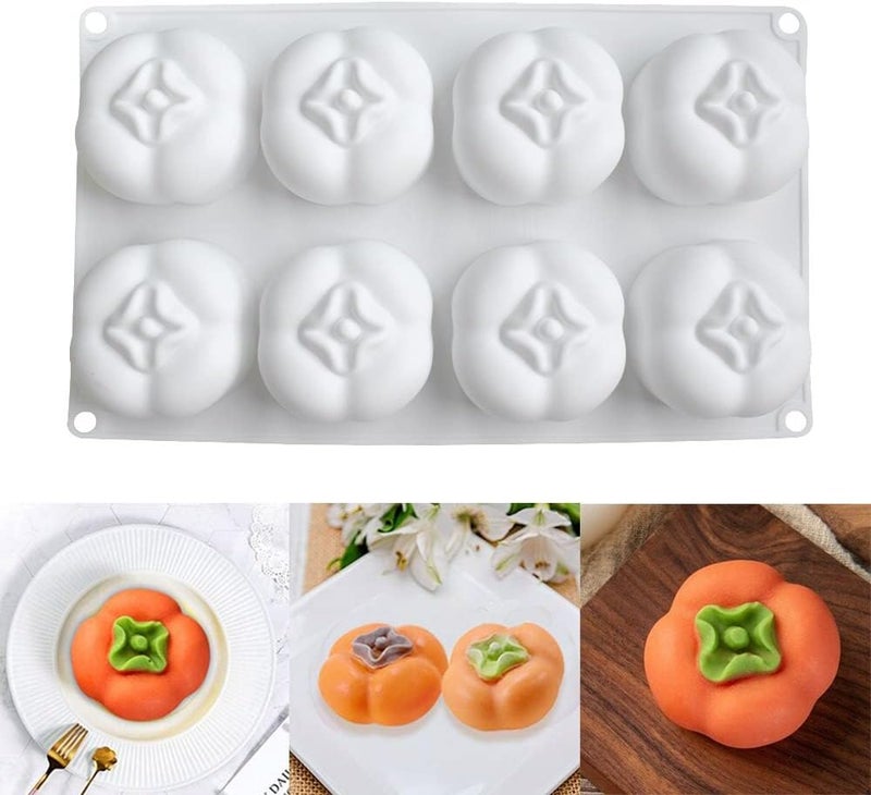 mostsom Silicone Mold Baking Pan Non-Stick Baking Pastry Chocolate Cake Dessert DIY Decoration Tools (Persimmon W_11.8x6.8x0.18 inch) - Image 1