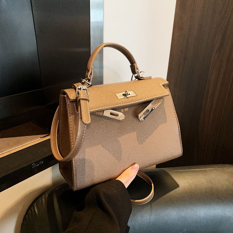 Women's PU Leather Kelly Satchel Bag - Image 1