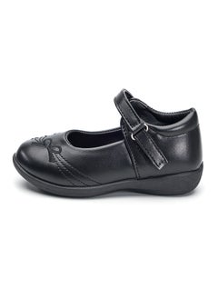 babyqlo Elegant Black Mary Jane School Shoes with Decorative Stitching for Girls  - Image 4