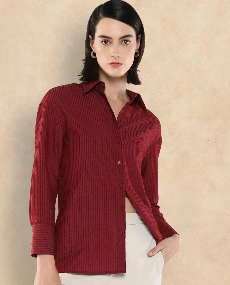 Rareism Women's Classic Full Sleeve Button-Down Shirt