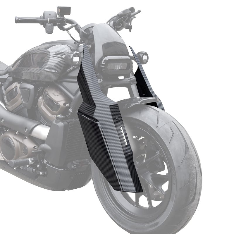 VEISUTOR Shock Guard Trim Cover for Sportster S 1250 2124 Carbon Fiber Pattern Front Side Shock Decorate Panel for Harley Sportster S 1250 RH1250S 20212024 Accessories
