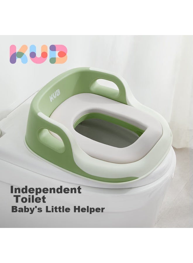 Kub Children's Toilet Seat, Baby Toilet Ring, Boys And Girls Toilet Seat, Infant Toilet Aid, Pu Soft Cushion - Image 1