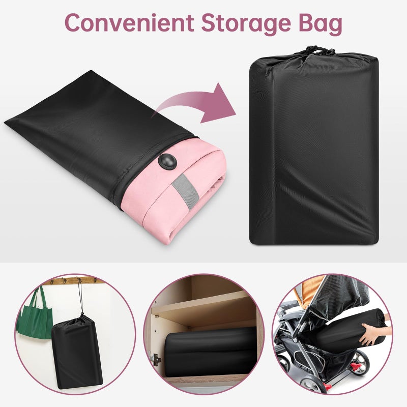 YOREPEK Infant Carseat Cover for Airplane Travel Compatible with All Nuna Pipa Car Seat and Base, Uppababy Mesa and Base, Padded Car Seat Bags for Air Travel, Car Seat Bag with 5 Protective Feet,Pink - Image 4