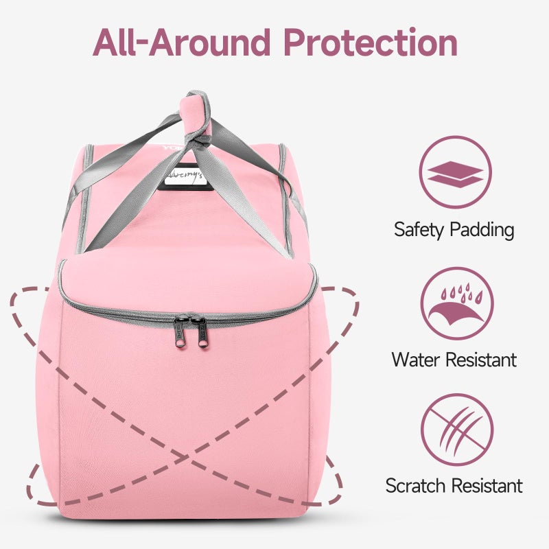 YOREPEK Infant Carseat Cover for Airplane Travel Compatible with All Nuna Pipa Car Seat and Base, Uppababy Mesa and Base, Padded Car Seat Bags for Air Travel, Car Seat Bag with 5 Protective Feet,Pink - Image 3