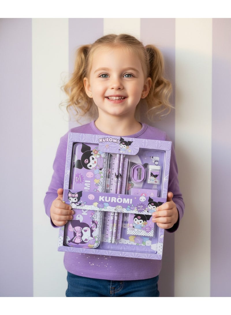 kuromi Student Sstationery Set School Supplies Ggift Box Set Suitable for Primary School Students Including Pencils Erasers Pencil Sharpeners Back to School Sseason Birthday Gifts - Image 2