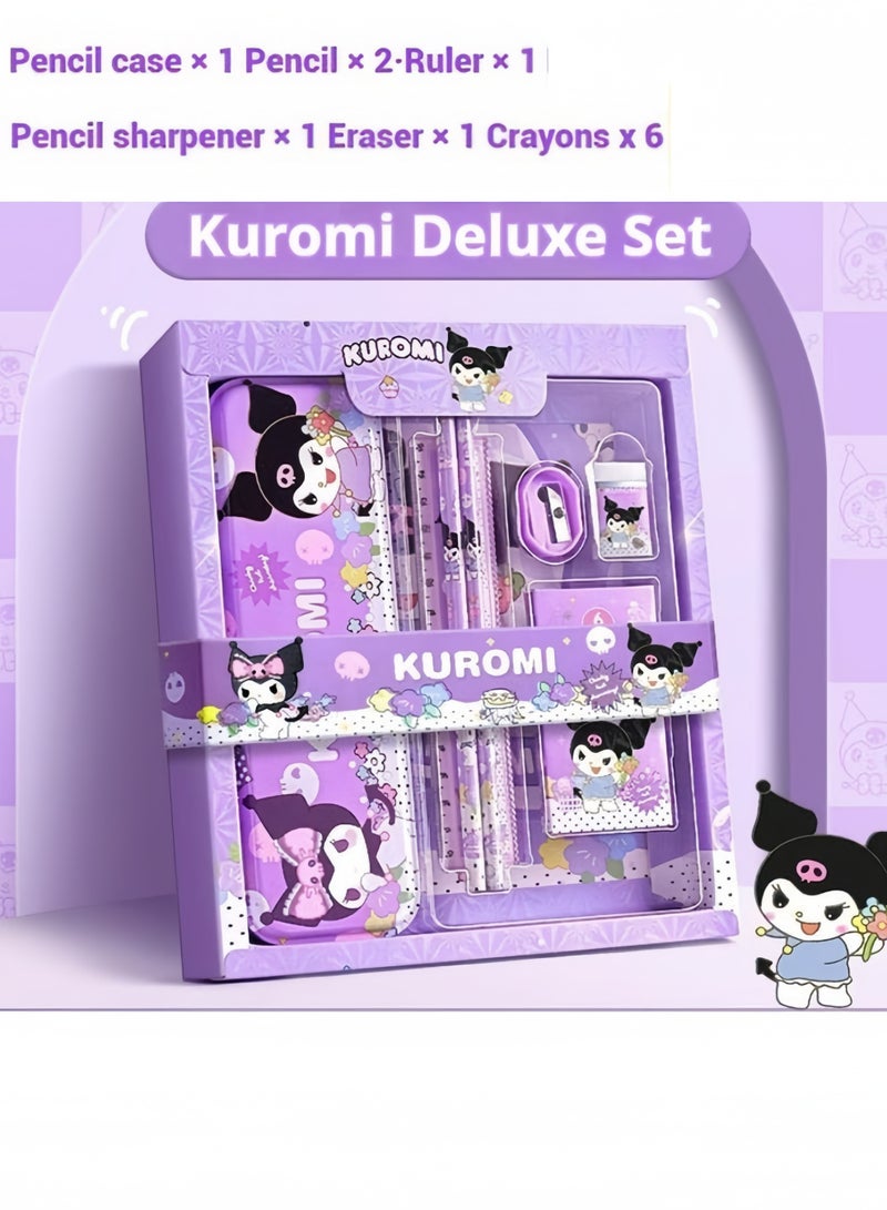 kuromi Student Sstationery Set School Supplies Ggift Box Set Suitable for Primary School Students Including Pencils Erasers Pencil Sharpeners Back to School Sseason Birthday Gifts - Image 4