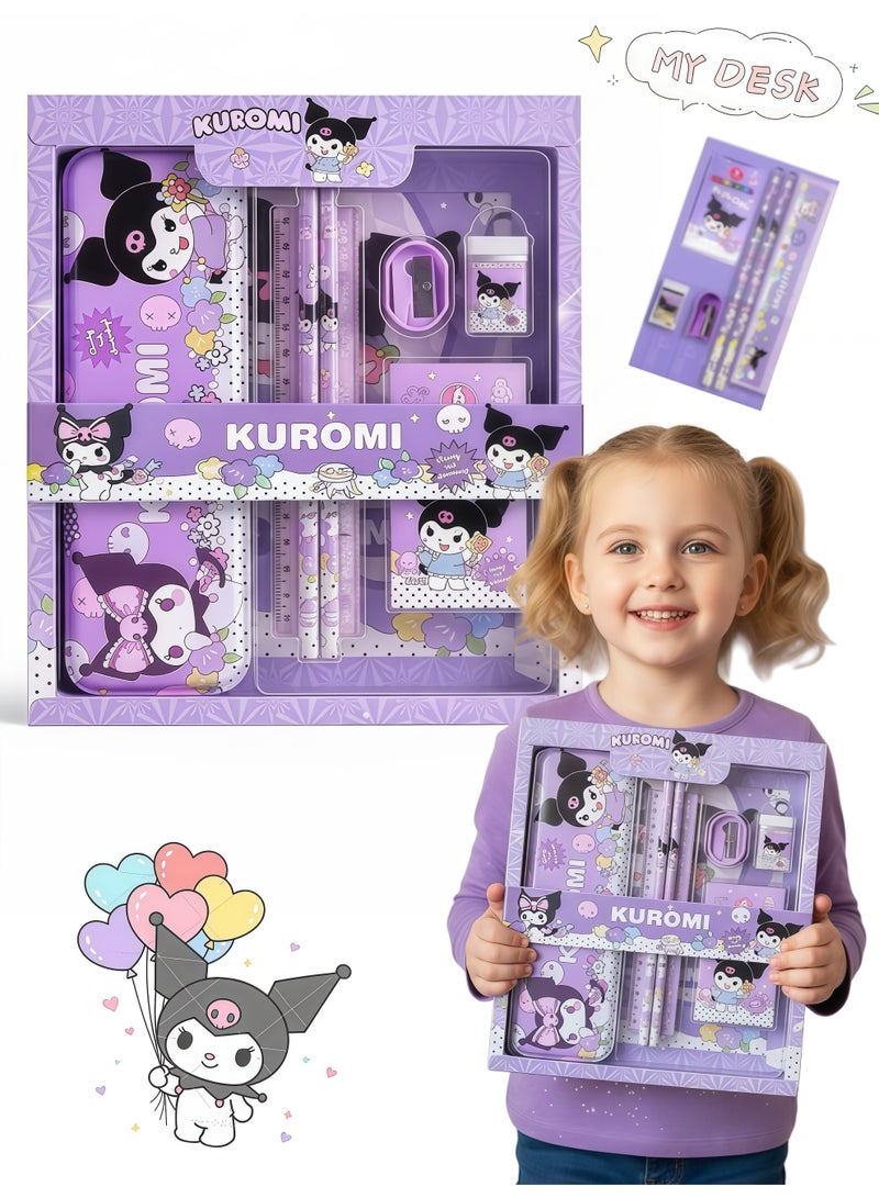 kuromi Student Sstationery Set School Supplies Ggift Box Set Suitable for Primary School Students Including Pencils Erasers Pencil Sharpeners Back to School Sseason Birthday Gifts - Image 1