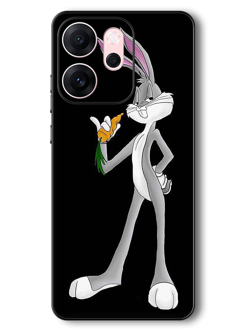 Theodor Case Compatible with Oppo Reno 14 F 6.57 Inch Protection Shockproof Bumper Cover Rabbit - Image 1