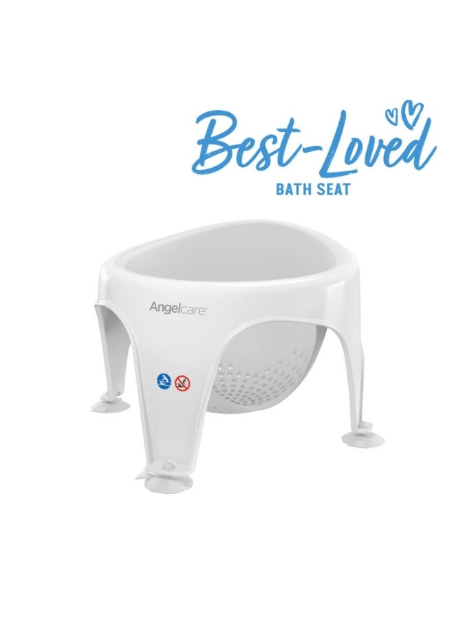 Angelcare Ergonomic Bath Ring For Large Bath Or Shower, Light Aqua, Pleasantly Soft Seat - Image 2