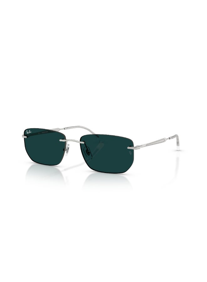 راي بان Unisex Ray-Ban RB3768 003/M1 Unisex's Rimless Irregular Sunglasses - Lens Size: 56 mm - Image 2