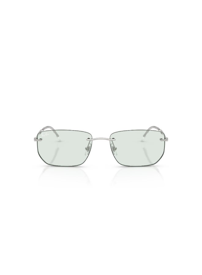 راي بان Unisex Ray-Ban RB3768 003/M1 Unisex's Rimless Irregular Sunglasses - Lens Size: 56 mm - Image 3