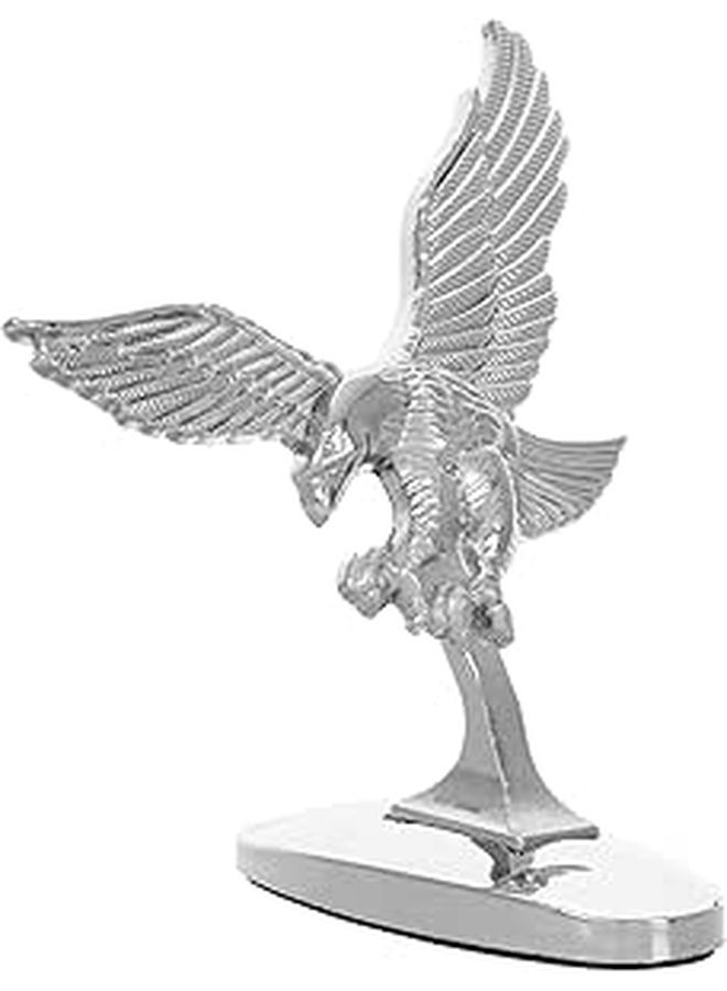 Chrome 3d Metal Eagle Car Hood Ornament Decor Universal Front Emblem For Vehicles Trucks - Image 1