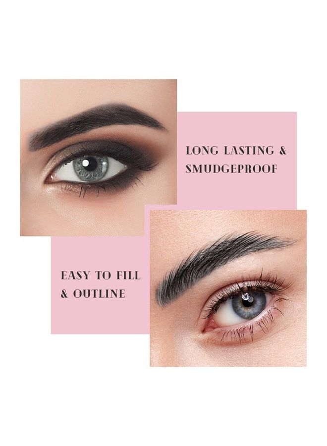 Music Flower Eyebrow Pencil Double Ended, Waterproof Natural Brow Enhancing Pen, Long lasting Eye Makeup, Pack of 1, Black - Image 5