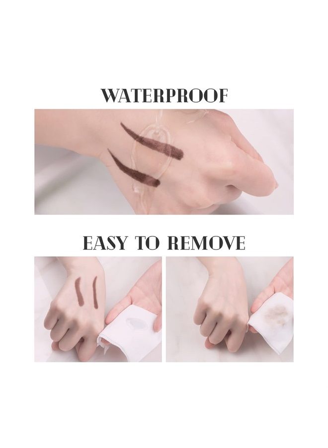 Music Flower Eyebrow Pencil Double Ended, Waterproof Natural Brow Enhancing Pen, Long lasting Eye Makeup, Pack of 1, Black - Image 3