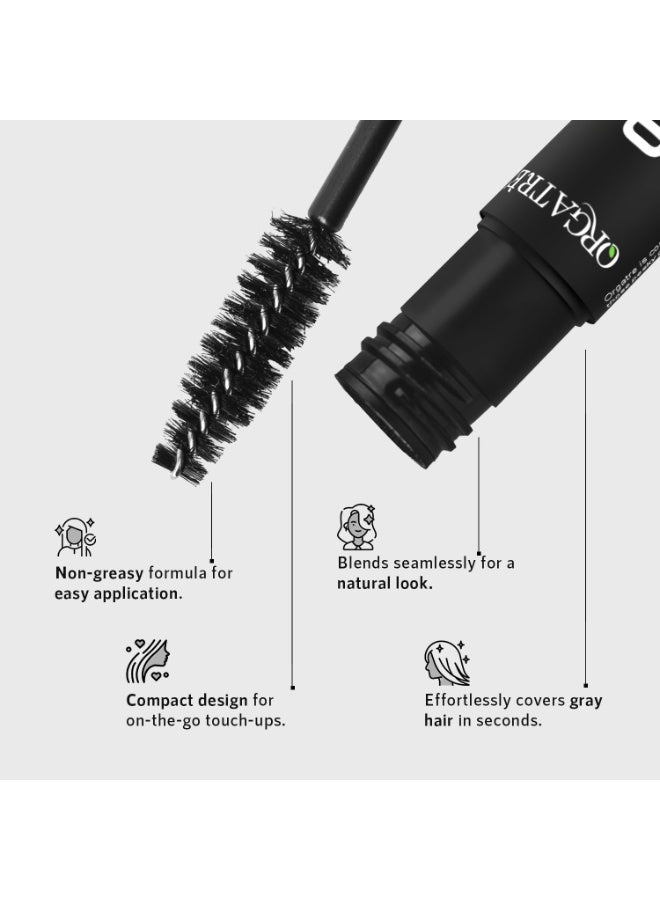 Orgatre Quick Gray Hair Touch Up Stick 4.5ml | Instant Gray Coverage for Men & Women | Semi Permanent | Black Color | Smudge-Proof & Long-Lasting | Ideal for All Hair Types | Enriched with Almond & Olive Oil (Pack of 2) - Image 4