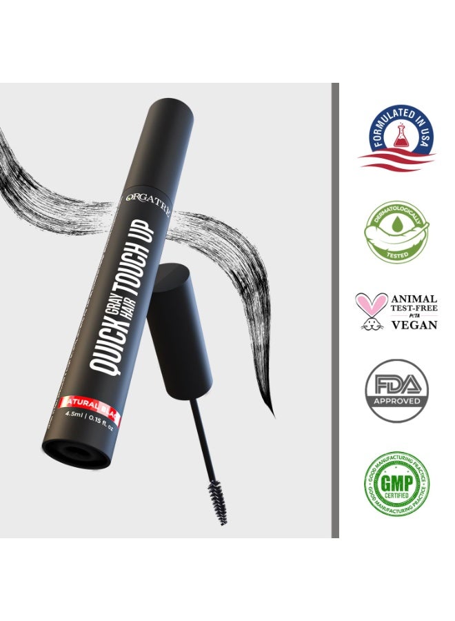 Orgatre Quick Gray Hair Touch Up Stick 4.5ml | Instant Gray Coverage for Men & Women | Semi Permanent | Black Color | Smudge-Proof & Long-Lasting | Ideal for All Hair Types | Enriched with Almond & Olive Oil (Pack of 2) - Image 5
