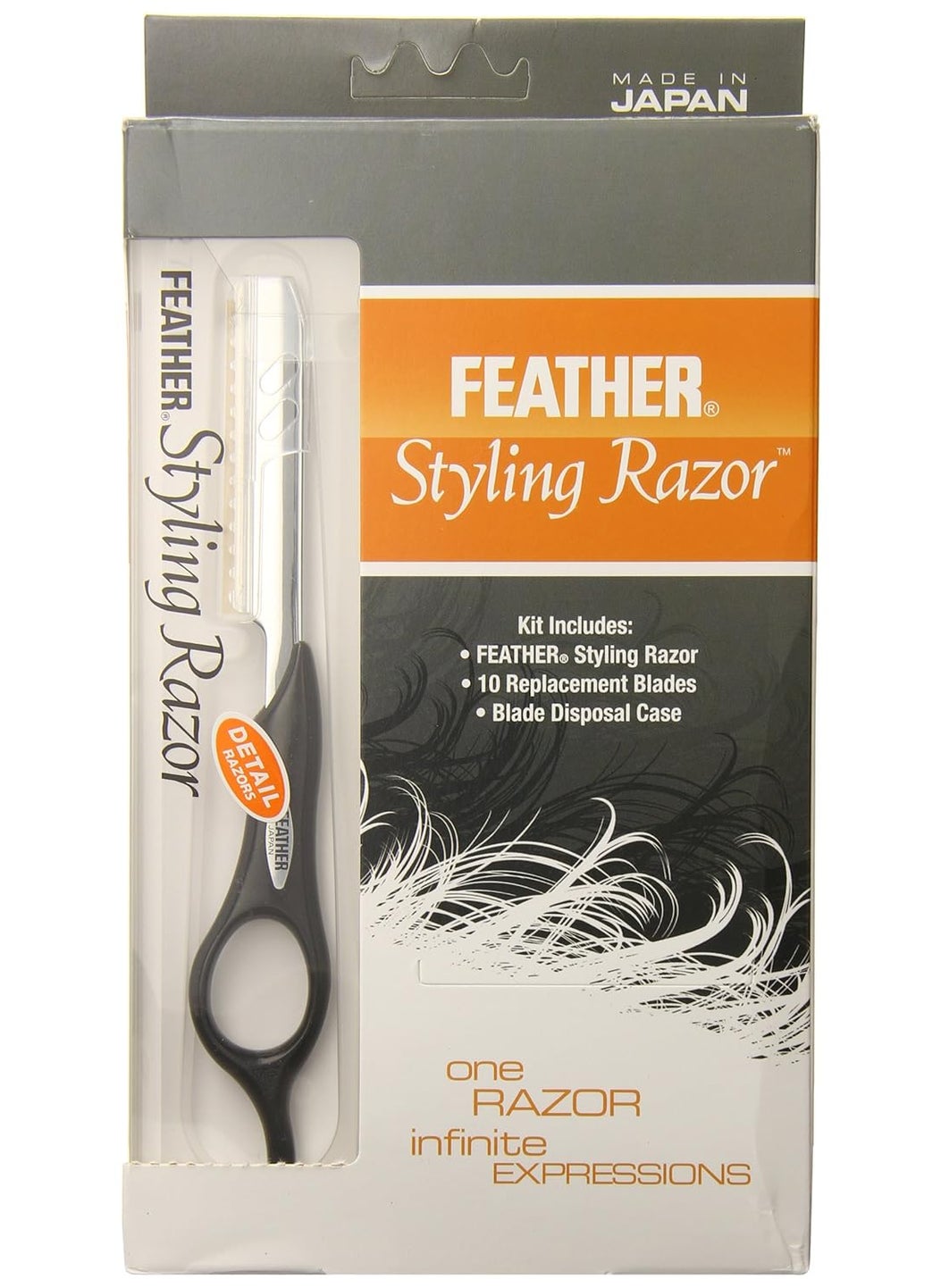 Feather Feather Detail Razor with Standart Kit Black 