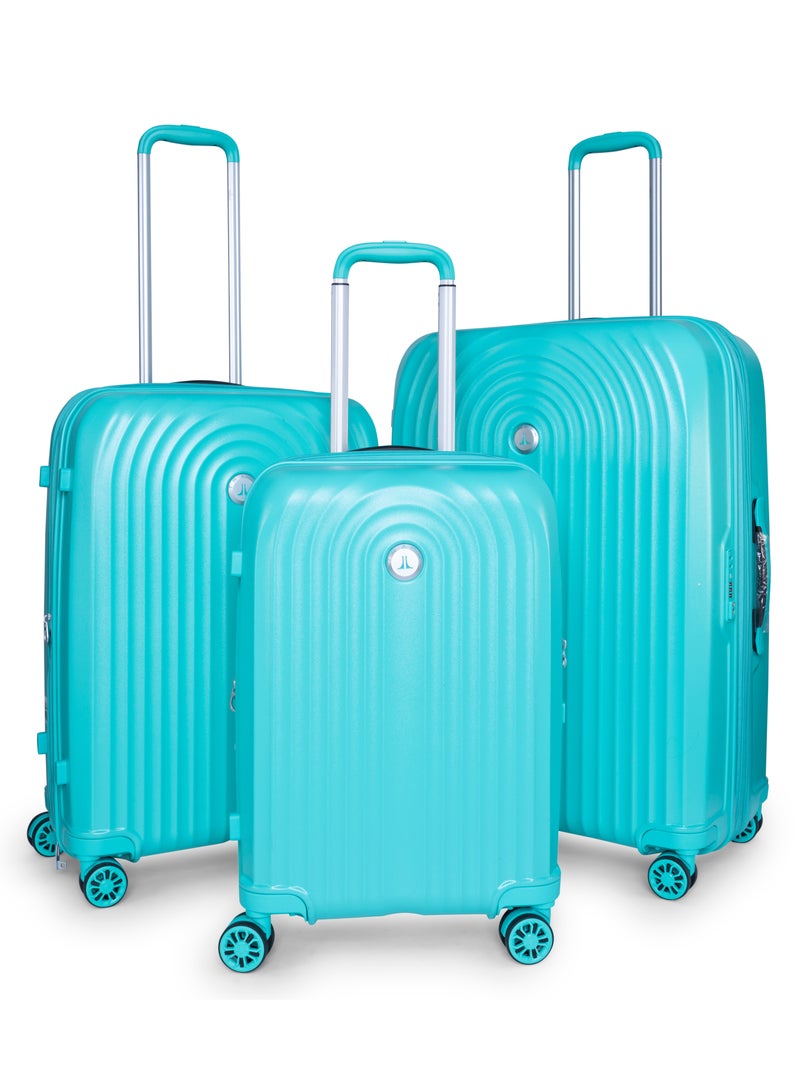 Track مجموعة حقائب السفر Track Alien Hardshell – حقيبة ABS متينة، خفيفة الوزن ومقاومة للصدمات، قفل آمن، قابلة للتوسيع، 4 عجلات دوارة مزدوجة، داخلية مبطنة بالكامل، حقيبة سفر للتسجيل وحقيبة يد - Image 1