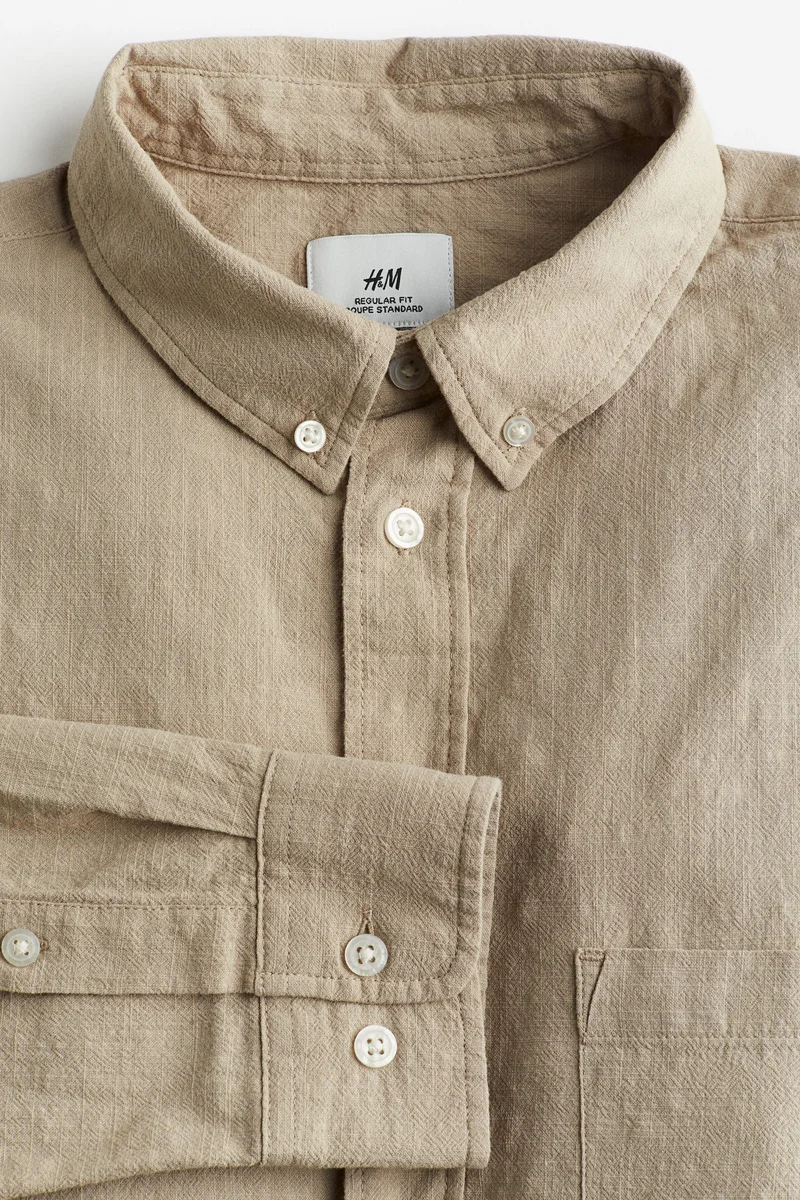 H&M  Regular Fit Textured shirt for Men | Best Price UAE