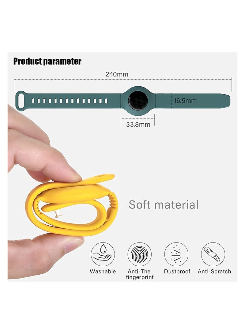 Wristband for Airtag Kids Silicone Bracelet 5 Pack Watch Band Toddler Baby Children Elder Colorful Waterproof - Image 4