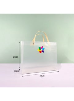 Children's Day 61 Transparent Bag Mini Windmill Decoration Wind Swivel Holiday Gift Bag Kindergarten Tote Bag-Color:Paper Row 30*10*25 Six-leaf Six-color 8CM Windmill-Specifications:10 Wholesale
