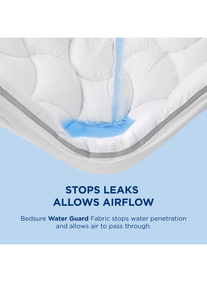 Bedsure Bedsure Waterproof Mattress Topper Queen 800GSM Extra Thick Mattress Protector Pillow Top with 8-21" Deep Pocket, Mattress Pad Fitted, Soft Bed Topper for Queen Size Bed  - Image 4