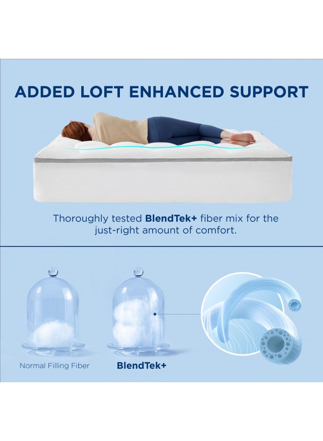 Bedsure Bedsure Waterproof Mattress Topper Queen 800GSM Extra Thick Mattress Protector Pillow Top with 8-21" Deep Pocket, Mattress Pad Fitted, Soft Bed Topper for Queen Size Bed  - Image 3