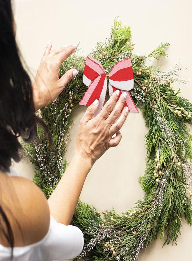 Hying شرائط هاينغ لتزيين أكاليل الزهور في عيد الحب، 2.5 بوصة × 10 ياردات، شرائط على شكل قلب بحواف سلكية، شرائط خيش بيضاء وحمراء لتزيين حفلات عيد الحب وحفلات الزفاف - Image 5