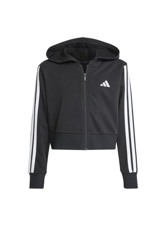 Adidas Jg 3S Ft Fz Cro Black Training Track Tops For Junior 7-8Y - Image 1