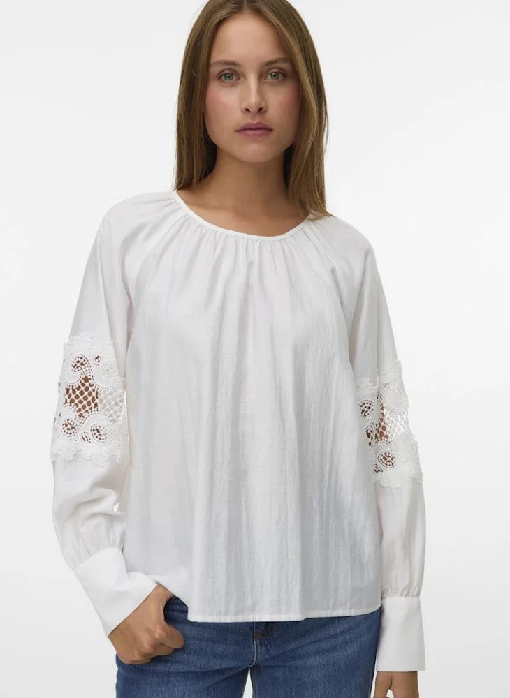 VERO MODA VMINDIRA L/S TOP WVN BTQ
