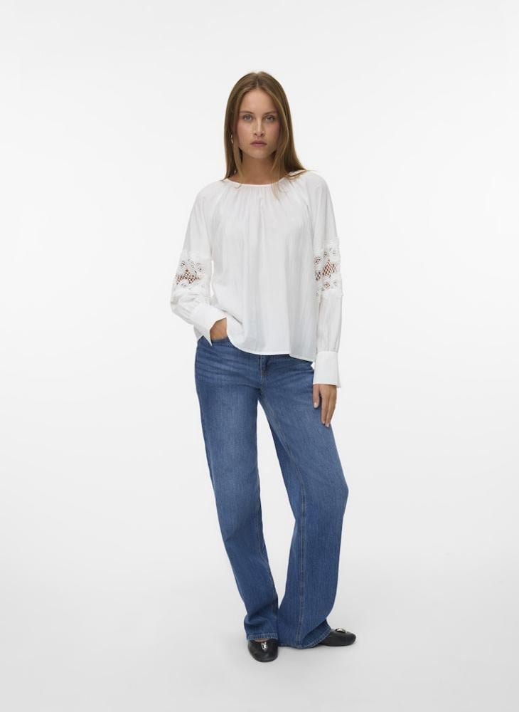 VERO MODA VMINDIRA L/S TOP WVN BTQ - Image 4