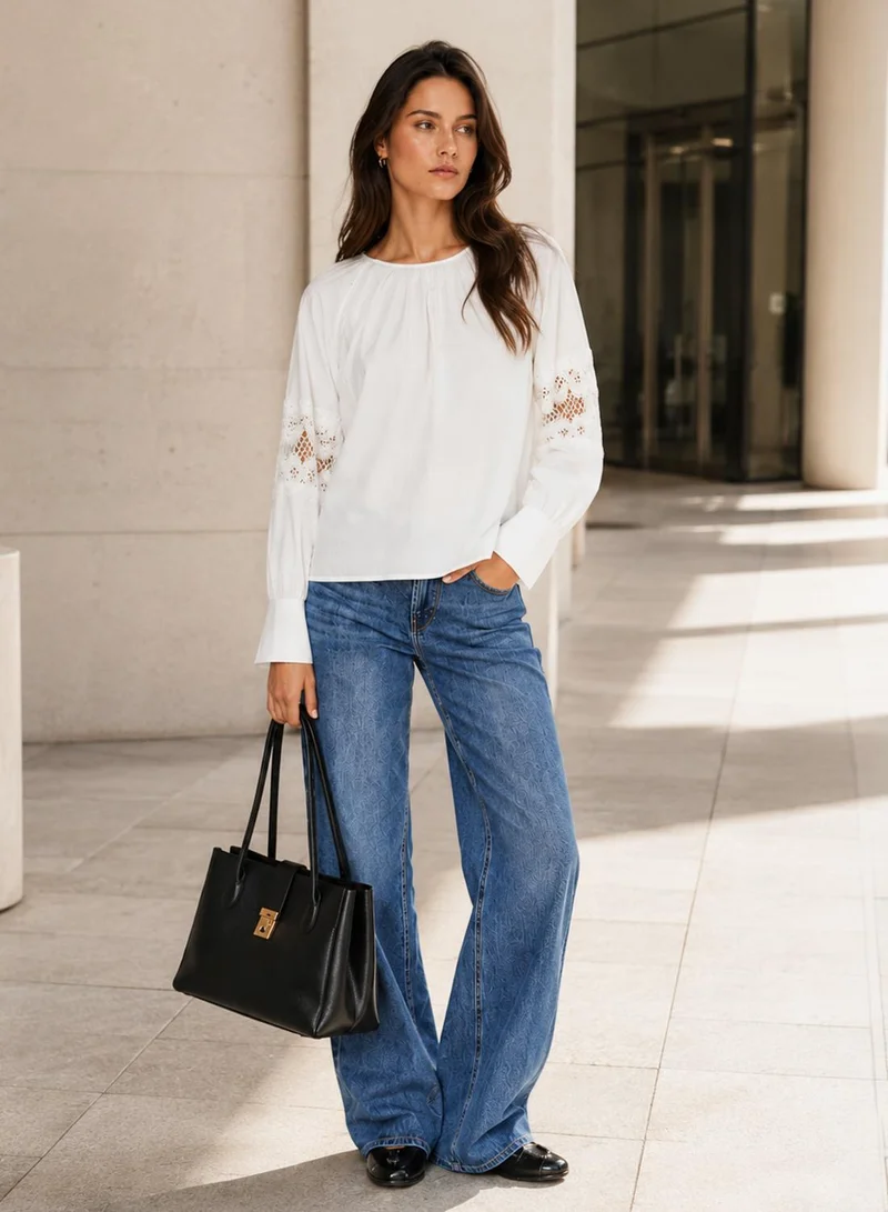 VERO MODA VMINDIRA L/S TOP WVN BTQ