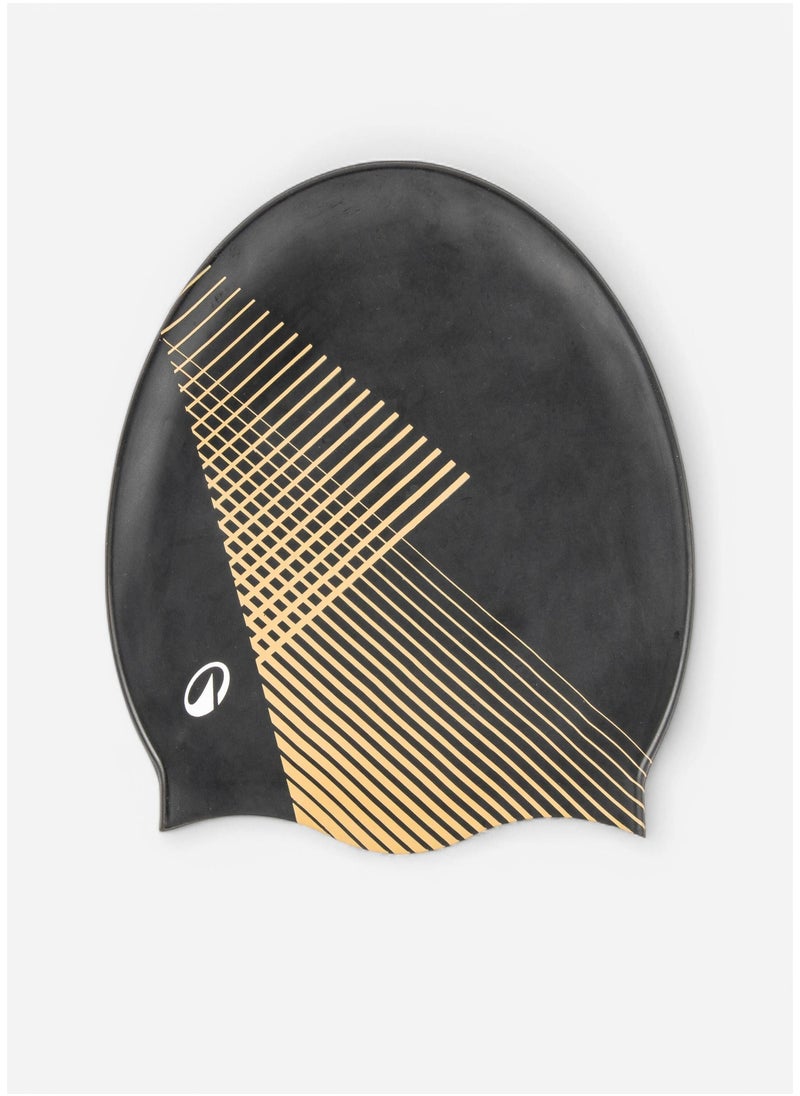 NABAIJI NABAIJI by DECATHLON, Silicone Swim Cap Soft & Comfortable Tria Black  - Image 3