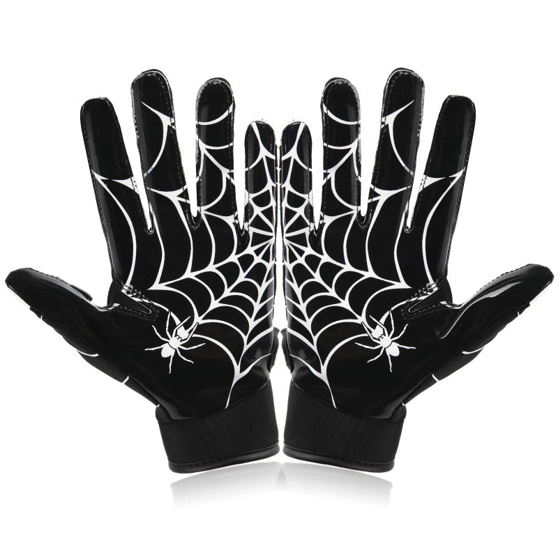 Rspgo Kids Football Gloves Youth Enhanced Grip Silicone Wide Receiver Gloves Spider Upgrades Xs/S - Image 2