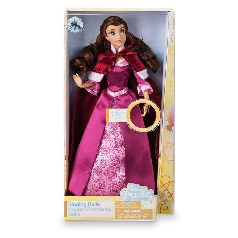 Disney Store Official Singing Doll Collection Belle Fashion Doll with Beautifully Styled Hair Satin Gown Winter Cape Disney Princess Toys for Girls - Image 3