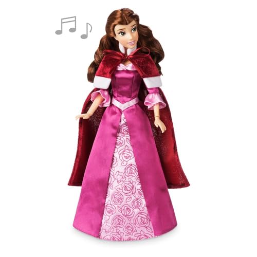 Disney Store Official Singing Doll Collection Belle Fashion Doll with Beautifully Styled Hair Satin Gown Winter Cape Disney Princess Toys for Girls - Image 5
