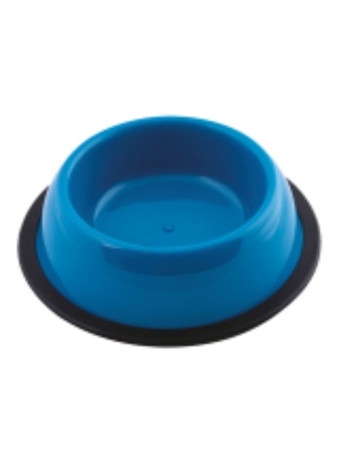 Geoplast Georplast Silver Antislip Plastic Pet Bowl – Large Round Feeding Bowl for Dogs & Cats, - Image 1
