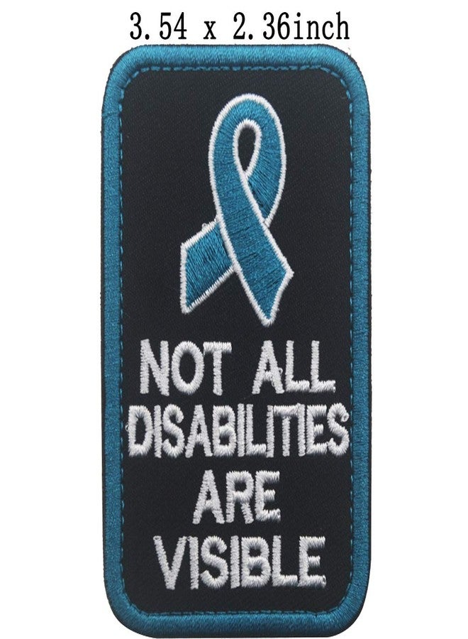ODSP Service Dog PTSD Do Not Distract, Not All Disabilities are Visible Embroidered Fastener Hook and Loop Backing Patches for Vests/Harnesses - Image 2