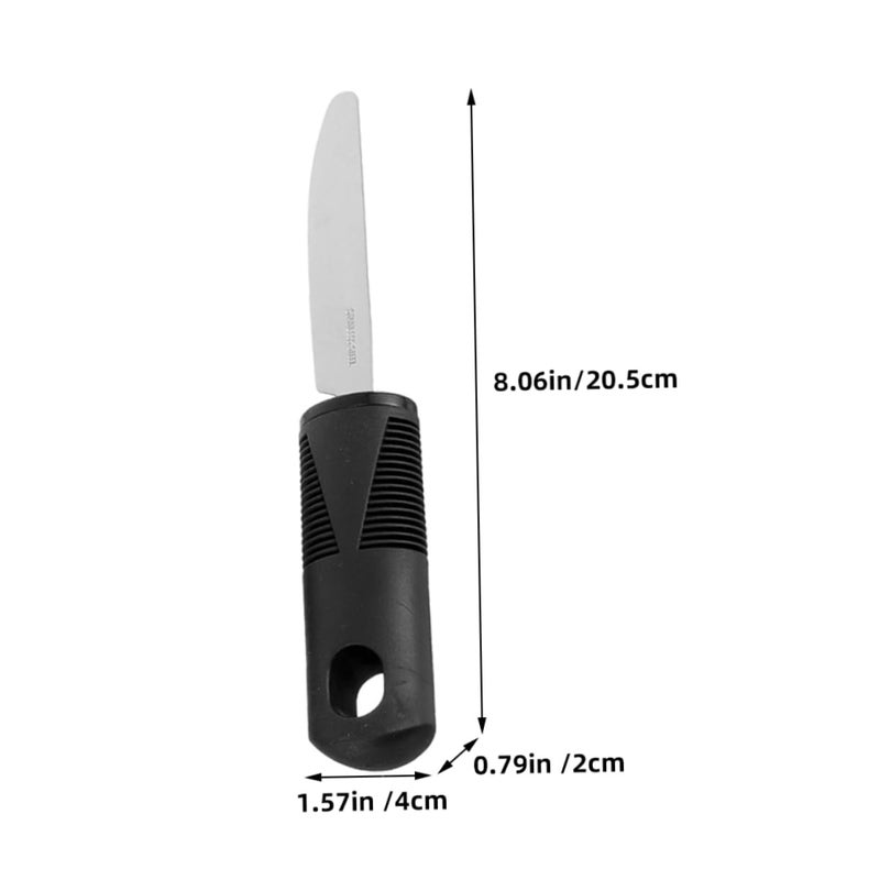 Adaptive Eating Utensils For Elderly Bendable Design Comfortable Grip Self Feeding Cutlery Set Silver - Image 3