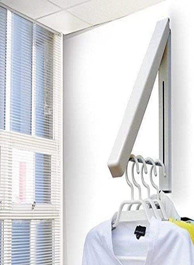 MOSPROS Wall Mounted Cloth Hanger – Retractable Folding Clothes Rack for Laundry, Drying & Organizing – Space Saver for Home, Balcony, Bathroom – 1 Pc, Multicolor - Image 4