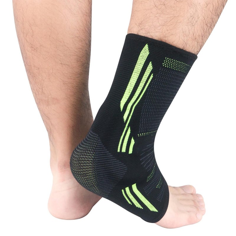 Medium Black Ankle Support Brace for Sprained Ankle Protection Running Sports Men Women - Image 2