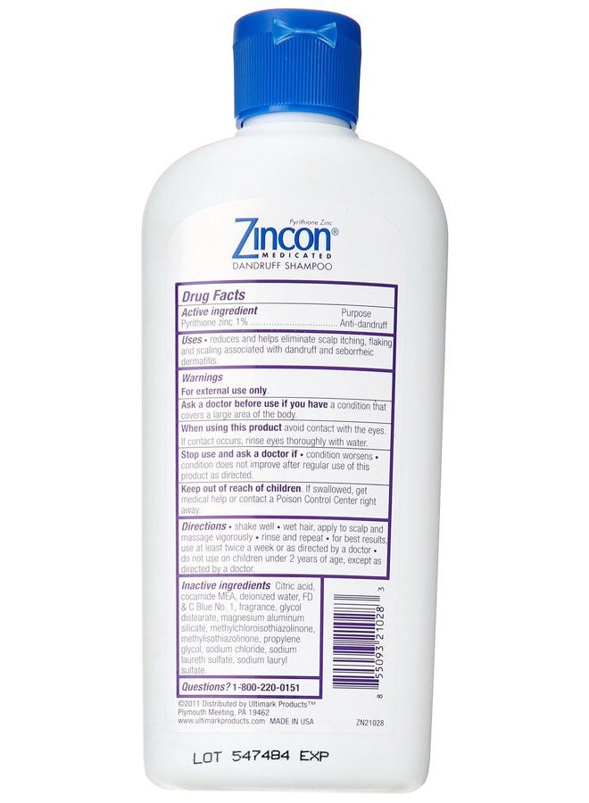 ZINCON SHAMPOO Pack of 3 Each 8OZ PT#5509321028 - Image 2