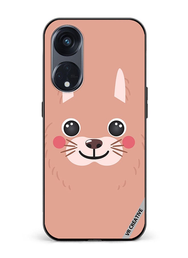 VR CREATIVE Protective Case Cover For Oppo Reno8 T 5G Lama Cartoon Face Design Multicolour  - Image 1