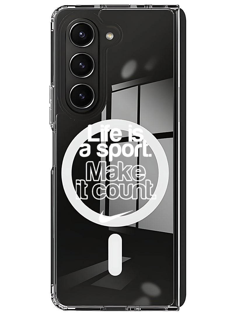 Theodor Magnetic Case for Samsung Galaxy Z Fold 5 Compatible with MagSafe Wireless Charging, Shockproof Phone Bumper Cover life-is-a-sport - Image 1