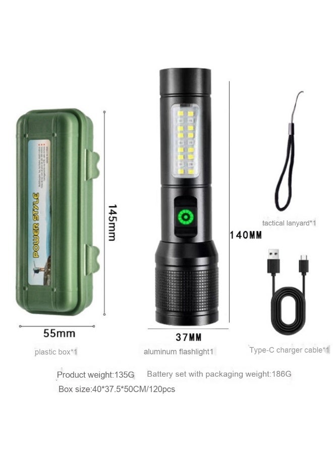 NIBEMINENT Multifunctional Aluminum Alloy Zoomable Flashlight - Ideal for Cross-Border Use